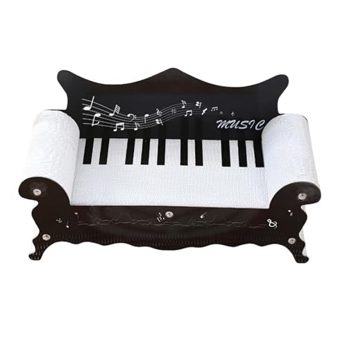 Kuntesetty Katzenkratzsofa Kratzbett Kratzbrett Und Kratzmöbel Aus Langlebiger Wellpappe mit Rückenlehne für Katzen Zum Kratzen Spielen Und Ausruhen 55x25.5x28c von Kuntesetty