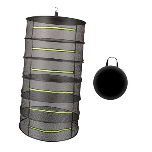 Kuntesetty Kräutertrockner Aufhängbares Trockennetz Pflanzenregal Faltbar Zipper Verschluss Nylon Edelstahlrahmen für Kräuter Blumen Gemüse Innen Außen, Mehrfarbig, 6. Schicht Kuntesetty Kräutertrockner Aufhängbares Trockennetz Pflanzenregal Faltbar Zipper Verschluss Nylon Edelstahlrahmen für Kräuter Blumen Gemüse Innen Außen, Mehrfarbig, 6. Schicht von Kuntesetty