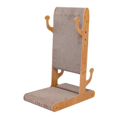 Kuntesetty Kratzbaum T Förmig Als Katzenkratzer Kratzbett Und Kratzbrett mit Spielzeugball Aus Wellpappe Als Schutz für Couch Und Möbel für Hauskatzen, Style C von Kuntesetty