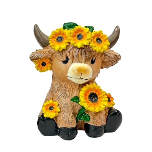 Kuntesetty Kuh Blumentopf Pflanzgefäß Handwerk Figur, Highland Cow Töpfe für Pflanzen, Kuh Sukkulenten-Übertopf, Niedlicher Highland-Kuh-Pflanztopf, Kuh-Figur, für Garten und Innenräume, Style B Kuntesetty Kuh Blumentopf Pflanzgefäß Handwerk Figur, Highland Cow Töpfe für Pflanzen, Kuh Sukkulenten-Übertopf, Niedlicher Highland-Kuh-Pflanztopf, Kuh-Figur, für Garten und Innenräume, Style B von Kuntesetty