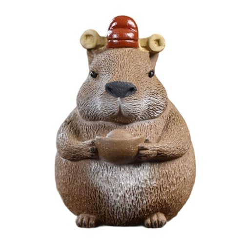Kuntesetty Tee Haustier Tischdekoration Sammlung Capybara Figur für Regal Schreibtisch Regal von Kuntesetty