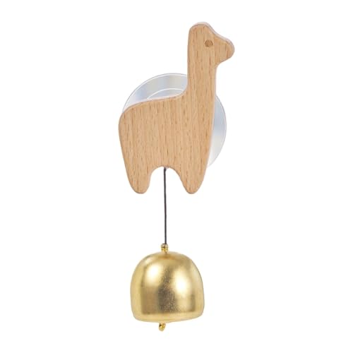 Kuntesetty Türklingel Als Türgong Und Eingangsglocke Eine Kaufmannsladen Glocke Aus Holz mit Tierfigur Und Saugnapf für Die Den Hinterhof Und Kleine Ges, Alpaka von Kuntesetty