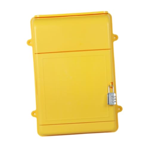 Kuntesetty Wandbriefkasten zum Aufhängen, Briefkasten, Wahlurne, Briefkasten mit Passwortschloss für Gemeinschaftswände, GELB Kuntesetty Wandbriefkasten zum Aufhängen, Briefkasten, Wahlurne, Briefkasten mit Passwortschloss für Gemeinschaftswände, GELB von Kuntesetty