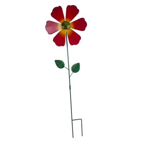 Kuntesetty Windspiel Als Metallblume Und Gartenschmuck Eine Außendekoration Als Windskulptur mit Stabilem Standfuß für Die Erde für Die Gartengestaltung Und Terr, Rot Kuntesetty Windspiel Als Metallblume Und Gartenschmuck Eine Außendekoration Als Windskulptur mit Stabilem Standfuß für Die Erde für Die Gartengestaltung Und Terr, Rot von Kuntesetty