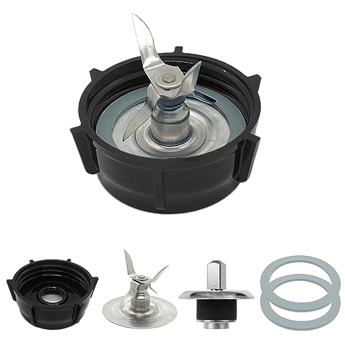 Ersatzklinge für Oster Mixer, Eiszerkleinerer mit Glasbodenkappe, Kupplungsbolzen und 2 Gummi-O-Ring-Dichtungsringdichtungen, kompatibel mit Aspas, Para, Licuadora Oster Osterizer von Kuntorie