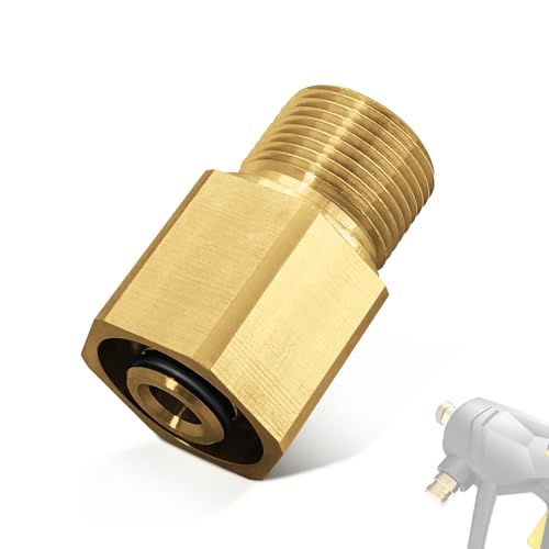 Adapter für Kärcher Easy!Lock TR22 auf M22 x 1,5 AG - Hochdruckreiniger Adapter aus Messing, Adapter Alt auf Neu für Kärcher HD HDS ProHD, Hochdruck Zubehör für Reinigung, Einfache Installation von Kunxing