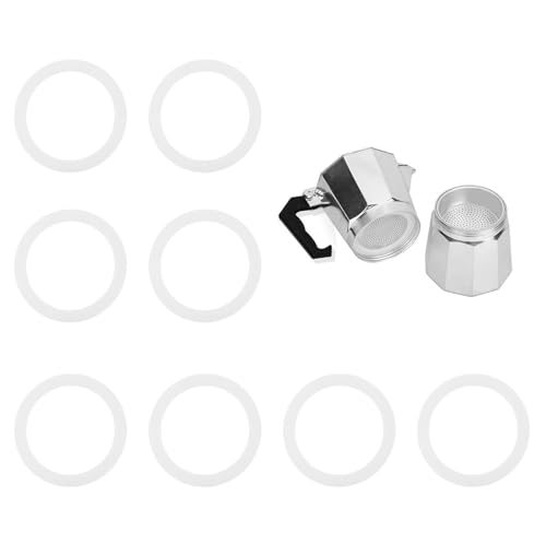 4 Tassen Dichtungen Espressokocher Dichtungsring für Bialetti Dichtung, Dichtungsring für Aluminium-Herd-Kaffeemaschinen-Töpfe, für Moka Express DAMA Espresso, Breiter Temperaturbereich (8 Stück) von Kunxing