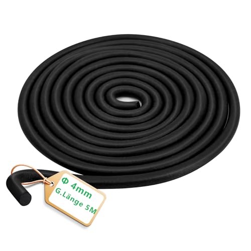 Fugenschnur Fugenfüllprofil 4mm Dichtschnur Rundschnur - Fugen Dichtschnur für Fugen, Ø 4mm, 5M, EPDM Rundschnur Dichtung, Fugenband, Hinterfüllschnur für Innen- & Außenbereiche Risse Türen & Fenster Fugenschnur Fugenfüllprofil 4mm Dichtschnur Rundschnur - Fugen Dichtschnur für Fugen, Ø 4mm, 5M, EPDM Rundschnur Dichtung, Fugenband, Hinterfüllschnur für Innen- & Außenbereiche Risse Türen & Fenster von Kunxing