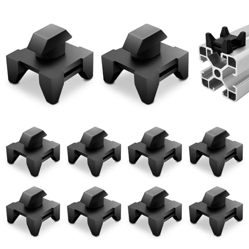 Kabelhalter Nutklemmen für Aluprofil 40x40 - Aluprofil Kabelhalter für Europäischem Standardprofil, Aluprofil-Zubehör stabile Drahtklemmen Halter für 3D-Drucker, Werkstatt, Haushalt (15,7x7 mm,10 Stk) von Kunxing