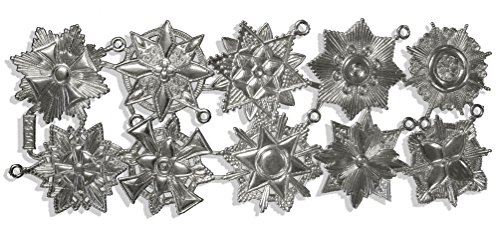 Kunze Medaillen Orden Sortiment, Silber 10 Stück auf Blatt, aus geprägtem Papier von Kunze