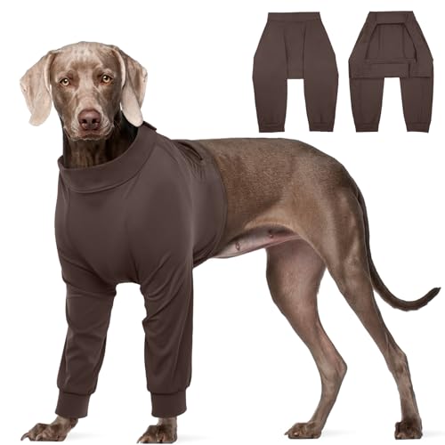 Kuoser Hundebody Nach Op für Rüde & Hündin, Anti-Lecken Schutzanzug Nach Kastration, Atmungsaktiv Body für Hunde, Anti-Wundlecken Op Body Hund,Liegeschwielen- & Ellenbogenschutz, Braun L Kuoser Hundebody Nach Op für Rüde & Hündin, Anti-Lecken Schutzanzug Nach Kastration, Atmungsaktiv Body für Hunde, Anti-Wundlecken Op Body Hund,Liegeschwielen- & Ellenbogenschutz, Braun L von Kuoser