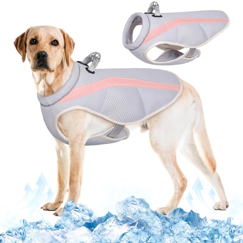 Kuoser Kühlweste für Hunde, Einstellbar & Reflektierender Kühlweste Hund für Heißen Sommertag, Sonnenschutz Hunde Kühlweste Kühl Hund für Outdoor Aktivitäten Wandern Spaziergang Kuoser Kühlweste für Hunde, Einstellbar & Reflektierender Kühlweste Hund für Heißen Sommertag, Sonnenschutz Hunde Kühlweste Kühl Hund für Outdoor Aktivitäten Wandern Spaziergang von Kuoser