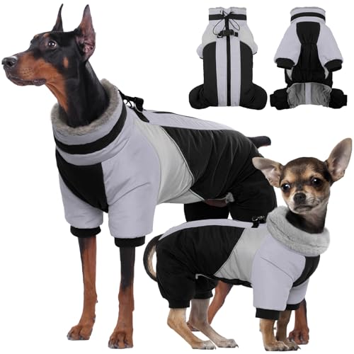 Kuoser Wasserdichter Hundemantel, Wärmer Hundemantel Für Kleine Hunde, Wasserdicht Hundemantel Winter, Hundemantel Mit Geschirr, Moden Hundejacke, Reflektierend Hundejacke Kleine Hunde, Schwarz XL Kuoser Wasserdichter Hundemantel, Wärmer Hundemantel Für Kleine Hunde, Wasserdicht Hundemantel Winter, Hundemantel Mit Geschirr, Moden Hundejacke, Reflektierend Hundejacke Kleine Hunde, Schwarz XL von Kuoser