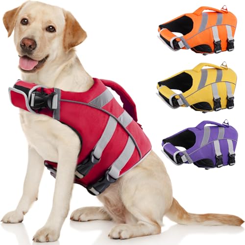 Kuoser Schwimmweste Hund, Haltbarkeit Hundeschwimmweste, Hervorragender Auftrieb Schwimmweste Hund klein groß mittel,Hohe Sicherheit hundeschwimmweste große Hunde Rot S Kuoser Schwimmweste Hund, Haltbarkeit Hundeschwimmweste, Hervorragender Auftrieb Schwimmweste Hund klein groß mittel,Hohe Sicherheit hundeschwimmweste große Hunde Rot S von Kuoser