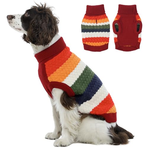 Kuoser Warm Hundepullover, Hundepullover Kleine Hunde, Hundepullover Mittelgroße Hunde, Hundepullover Fleece, Hunde Kleidung Für Kleine Hunde,Winter Hundepullover Rot XL Kuoser Warm Hundepullover, Hundepullover Kleine Hunde, Hundepullover Mittelgroße Hunde, Hundepullover Fleece, Hunde Kleidung Für Kleine Hunde,Winter Hundepullover Rot XL von Kuoser