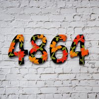 Handgefertigte Blumenkeramik-Hausnummern, Lebendige, Wetterfeste Adressfliesen Für Outdoor-Dekor, Perfekt Jubiläums - Oder Geburtstagsgeschenke Handgefertigte Blumenkeramik-Hausnummern, Lebendige, Wetterfeste Adressfliesen Für Outdoor-Dekor, Perfekt Jubiläums - Oder Geburtstagsgeschenke von KupavaHome
