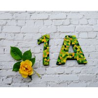 Mosaik Buchstaben, Benutzerdefiniertes Namensschild, Buchstabe A, Personalisierter Familienname, Hauswanddekor Mosaik Buchstaben, Benutzerdefiniertes Namensschild, Buchstabe A, Personalisierter Familienname, Hauswanddekor von KupavaHome
