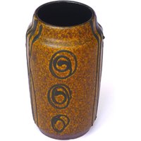 Scheurich Vase 231 15 Fat Lava Keramik West Germany 60Er 70Er Glasur Braun Spiralen Retro Vintage Designklassiker Space Age Dekoration von Kupferhain