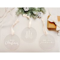 Weihnachtsanhänger | Weihnachtsdeko Geschenkanhänger Baumschmuck Weihnachtsbaum Schmuck Weihnachtskugeln Acrylglas - 3Er Set von KupferkindDesign