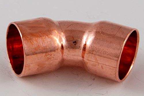 10x Kupferfitting Bogen 16 mm 45 Grad 5041 i/i Lötfitting copper fitting CU von kupferking