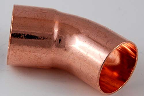 2x Kupferfitting Bogen 42 mm 45 Grad 5040 i/a Lötfitting copper fitting CU von kupferking