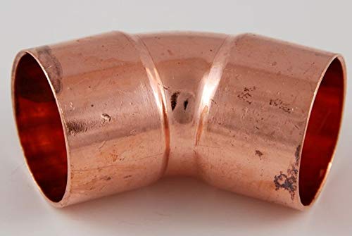 2x Kupferfitting Bogen 42 mm 45 Grad 5041 i/i Lötfitting copper fitting CU von kupferking