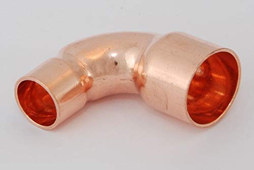 2x Kupferfitting Winkel reduziert 15-12 mm 90 Grad 5090 i/i copper fitting CU von kupferking