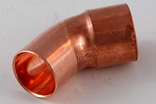 10x Bogen 22 mm 45 Grad 5040 i/a Lötfitting copper fitting CU von kupferking