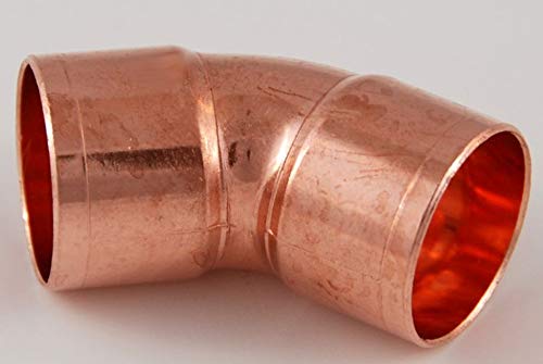 10x Kupferfitting Bogen 22 mm 45 Grad 5041 i/i Lötfitting copper fitting CU von kupferking