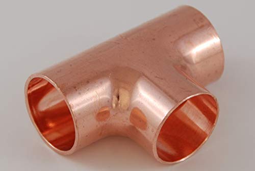 2x Kupferfitting T-Stück 35 mm 5130 Kupfer Fitting Lötfitting copper fitting CU von kupferking