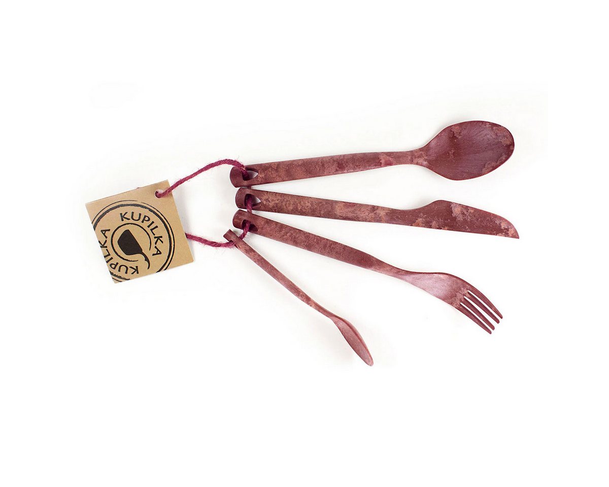 Kupilka Grillbesteck-Set Cutlery Set - Outdoor-Besteckset Red von Kupilka