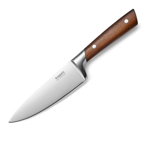Kuppels AVID Kochmesser 6" | Nieten-Holzgriff (Eschenholz) | Profi Universalmesser für die Küche | Klingenstahl | Scharfes Chef Knife von Kuppels