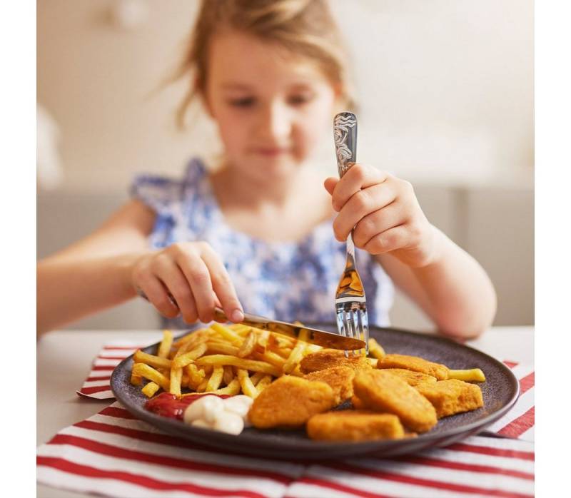 Kuppels Kinderbesteck DUCK (4-tlg), 1 Personen, Edelstahl 18/10, ergonomisches Design, abgerundete Kanten Kuppels Kinderbesteck DUCK (4-tlg), 1 Personen, Edelstahl 18/10, ergonomisches Design, abgerundete Kanten von Kuppels