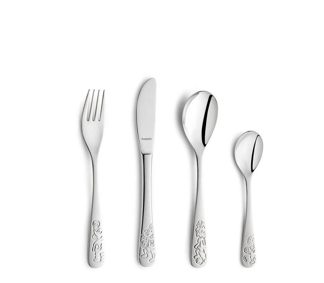 Kuppels Kinderbesteck FUßBALLFREUNDE (4-tlg), 1 Personen, Edelstahl 18/10, ergonomisches Design, abgerundete Kanten Kuppels Kinderbesteck FUßBALLFREUNDE (4-tlg), 1 Personen, Edelstahl 18/10, ergonomisches Design, abgerundete Kanten von Kuppels