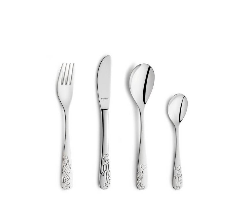 Kuppels Kinderbesteck PRINZESSIN (4-tlg), 1 Personen, Edelstahl 18/10, ergonomisches Design, abgerundete Kanten Kuppels Kinderbesteck PRINZESSIN (4-tlg), 1 Personen, Edelstahl 18/10, ergonomisches Design, abgerundete Kanten von Kuppels