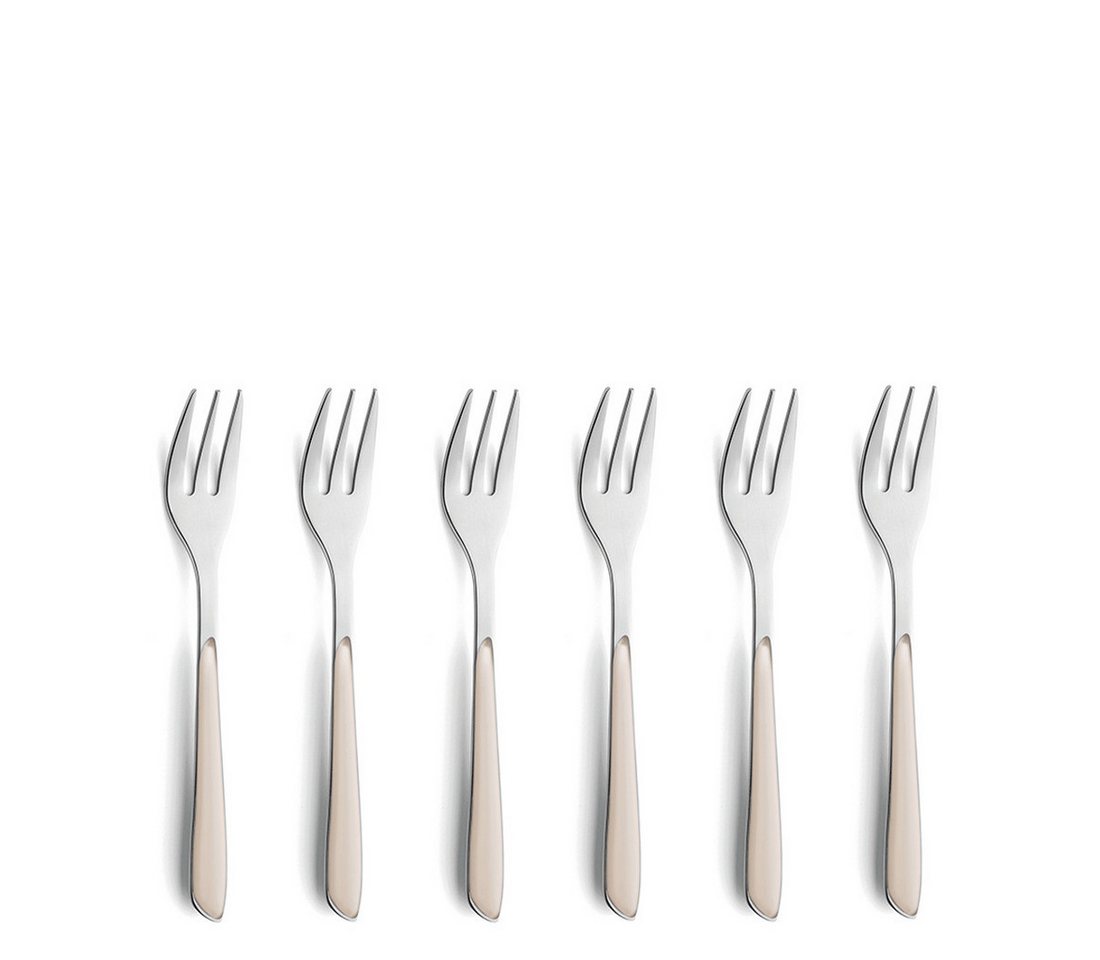 Kuppels Kuchengabel PRISMA (6 Stück), Griff Kunststoff, baumwolle matt von Kuppels