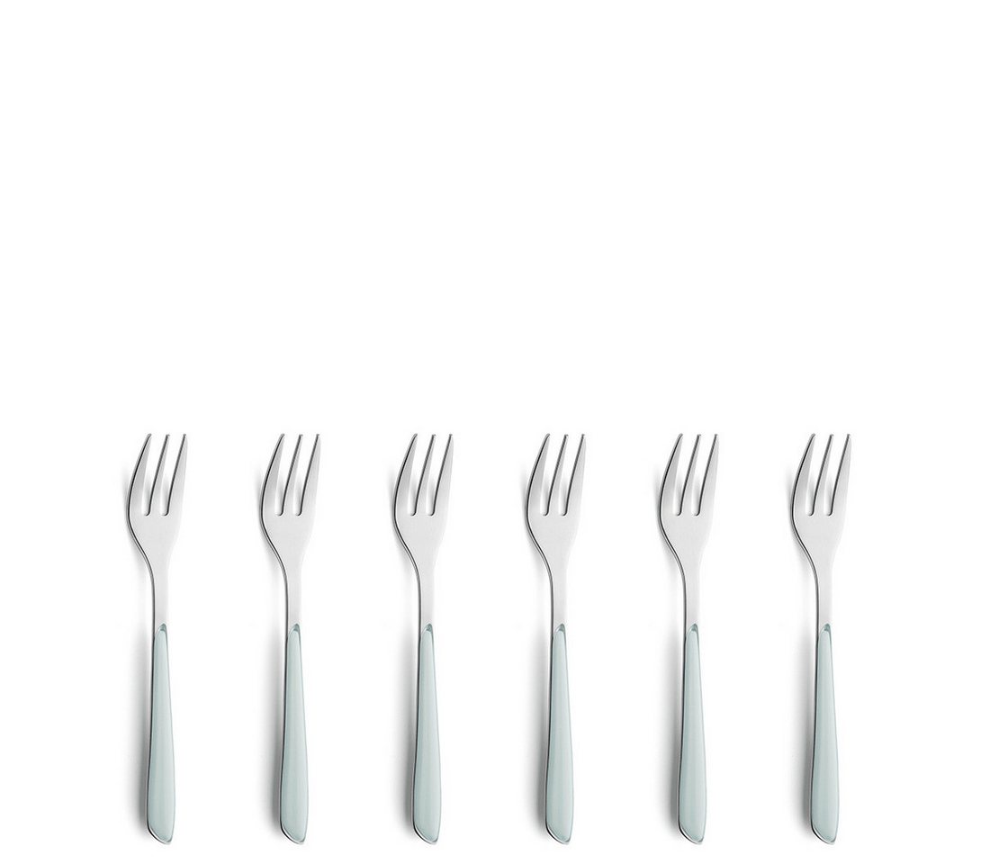 Kuppels Kuchengabel PRISMA (6 Stück), Griff Kunststoff, mint glänzend von Kuppels
