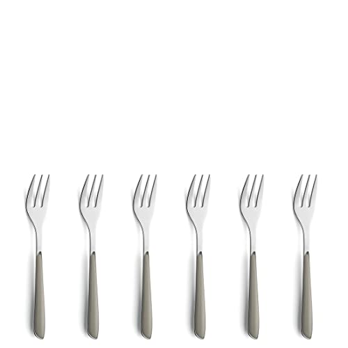 Kuppels PRISMA Kuchengabel-Besteck Set aus 18/0 Edelstahl, 6-teilig, für 6 Personen, hochwertige Kunststoffgriffschalen in Taupe, rostfrei & spülmaschinenfest Kuppels PRISMA Kuchengabel-Besteck Set aus 18/0 Edelstahl, 6-teilig, für 6 Personen, hochwertige Kunststoffgriffschalen in Taupe, rostfrei & spülmaschinenfest von Kuppels