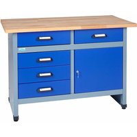 Küpper Werkbank 12047, 120 cm breit, 1 Tür, 5 Schubladen, ultramarinblau - ultramarinblau von Kupper