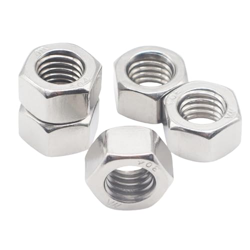 SAE #8-32 Sechskantmuttern, 8-32 Edelstahl Standard Grobgewinde Hardware-Muttern; 100 Stück von Kuprowin