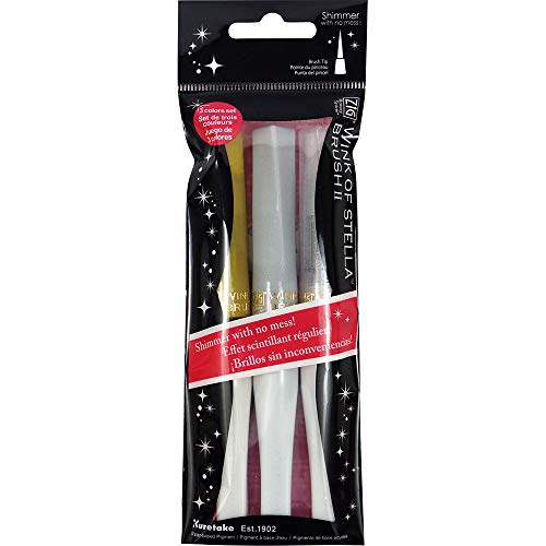 Kuretake MS-56/3VCS Zig Memory System Wink of Stella Pinsel, Kunststoff, Glitzerndes Weihnachtsmotiv, 3 count (Pack of 1), 3 stück von Kuretake