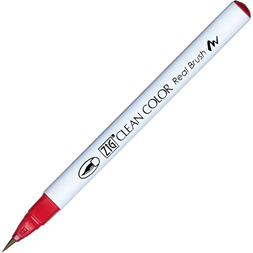 Kuretake ZIG Clean Color echten Pinsel, Stift, Geranie rot Tinte von Kuretake
