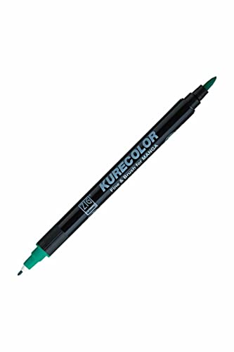 Zig Kurecolor Manga Cartoonist Fine & Brush Dual Tip Marker Türkis Grün von Kuretake