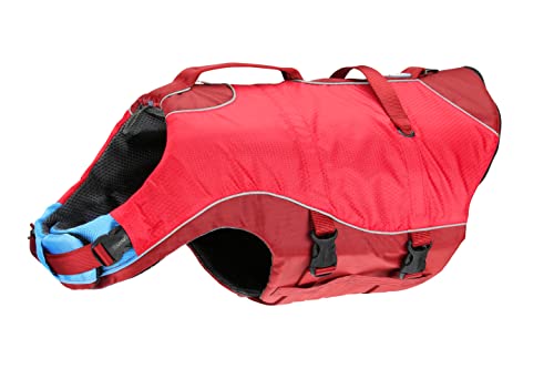 Kurgo Surf N Turf Hundeschwimmweste, Reißfestes Material, Mit Reflektoren und 2 Griffen ausgestattet, Größe M, Rot Kurgo Surf N Turf Hundeschwimmweste, Reißfestes Material, Mit Reflektoren und 2 Griffen ausgestattet, Größe M, Rot von Kurgo