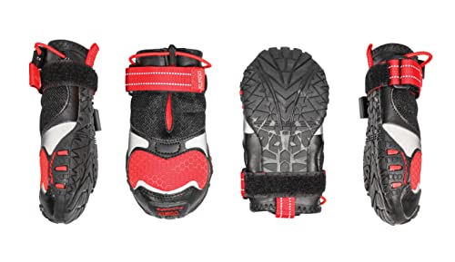 Kurgo Hundeschuhe Blaze Cross, Zum Schutz der Pfoten, Für jede Jahreszeit, Wasserdicht und reflektierend, Größe XXS, Rot Kurgo Hundeschuhe Blaze Cross, Zum Schutz der Pfoten, Für jede Jahreszeit, Wasserdicht und reflektierend, Größe XXS, Rot von Kurgo