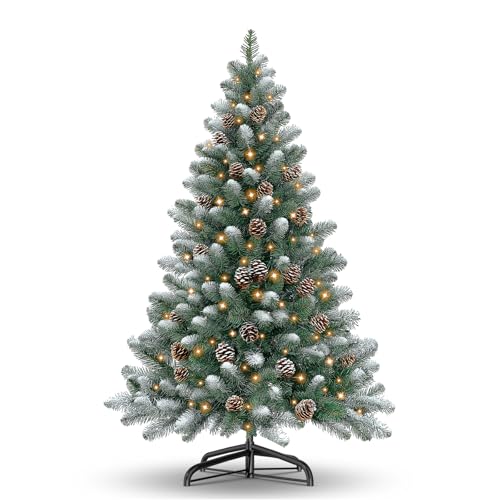 Kuro sagol 120 cm Tannenbäume Künstliche mit Schnee und Tannenzapfen – schwer entflammbarer Weihnachtsbaum mit einfachem Aufbau – Stabiler Christbaumständer für eine realistische Festtagsdekoration Kuro sagol 120 cm Tannenbäume Künstliche mit Schnee und Tannenzapfen – schwer entflammbarer Weihnachtsbaum mit einfachem Aufbau – Stabiler Christbaumständer für eine realistische Festtagsdekoration von Kuro-sagol