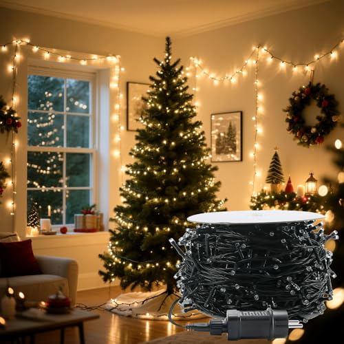 LED Lichterkette Außen 100m 1000LED dimmbar mit 8 Modi & Timer, wetterfest & wasserdicht IP44, Outdoor Innen Beleuchtung für Garten Terrasse Balkon Party Hochzeit Festival Deko, warmweiß LED Lichterkette Außen 100m 1000LED dimmbar mit 8 Modi & Timer, wetterfest & wasserdicht IP44, Outdoor Innen Beleuchtung für Garten Terrasse Balkon Party Hochzeit Festival Deko, warmweiß von Kuro-sagol