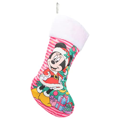 KURTADLER Sock Disney Minnie Weihnachtskleid mit weißem Satinplüsch H48 cm von Kurt S. Adler