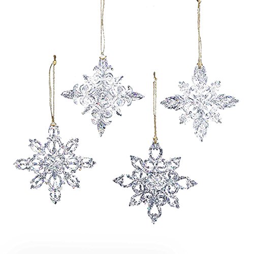 Kurt Adler Acrylic Snowflake Ornament Set of 12 von Kurt Adler
