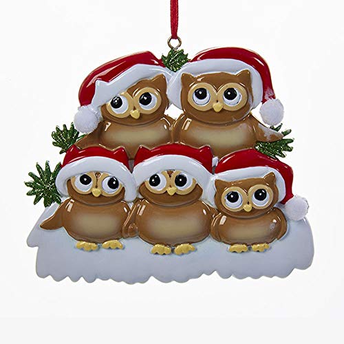 Kurt Adler Christmas Owl Family of 5 Ornament von Kurt Adler